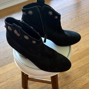 Polo by Ralph Lauren Black Suede Ankle Boots